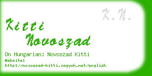 kitti novoszad business card